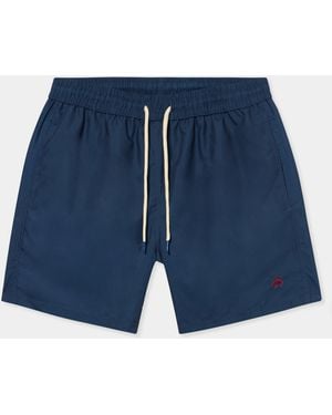 Brooks Brothers Plain Swim Trunks - Blue