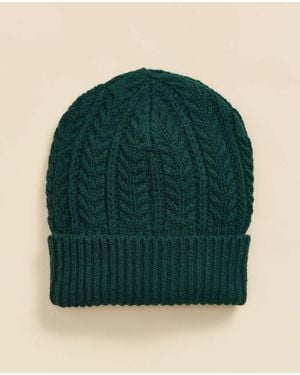 Brooks Brothers Merino Wool Aran Hat - Green