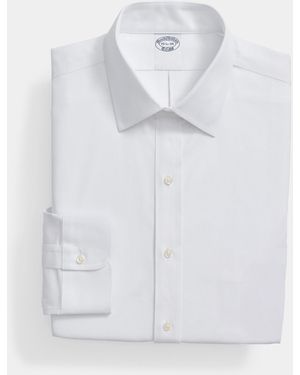 Brooks Brothers Slim Fit Non-Iron Performance Shirt With Ainsley Collar - White