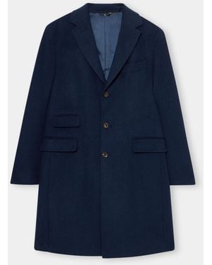 Brooks Brothers Wool Dress Coat - Blue