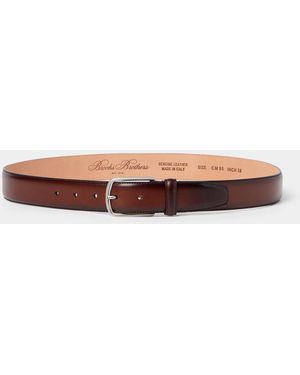 Brooks Brothers Bovine Leather Belt - White