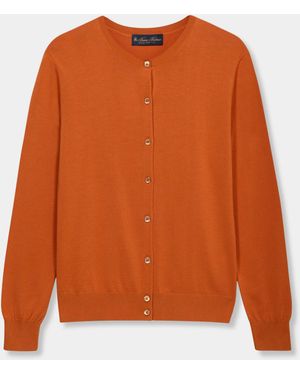 Brooks Brothers Cotton Cardigan - Orange