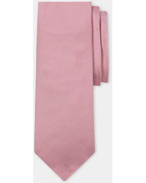 Brooks Brothers Hopsack Plain Silk Tie - Pink
