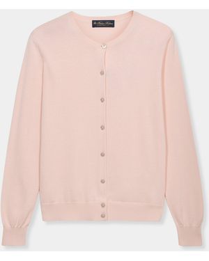 Brooks Brothers Cotton Cardigan - Pink