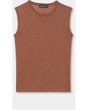 Brooks Brothers Silk Blend Top - Brown
