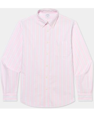 Brooks Brothers Regular Fit Oxford Friday Shirt With Button Down Collar - Natural