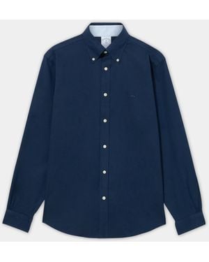 Brooks Brothers Camisa Regular Fit Oxford Non-iron Con Cuello Button Down - Azul