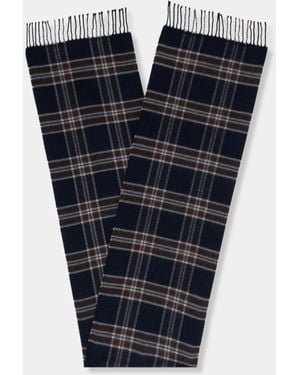 Brooks Brothers Plaid Wool Scarf - Blu