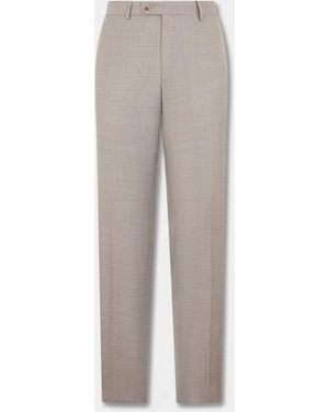 Brooks Brothers Virgin Wool Blend Comfort Trousers - Grey
