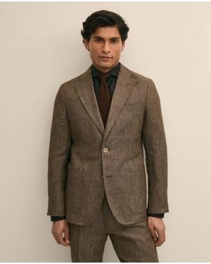 Brooks Brothers Slim Fit Linen Suit Jacket - Natural