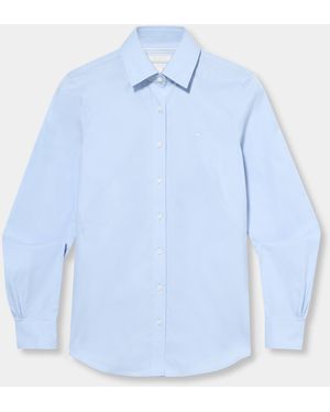 Brooks Brothers Fitted Non-Iron Oxford Pinpoint Supima Shirt With Forward Point Collar - Blue