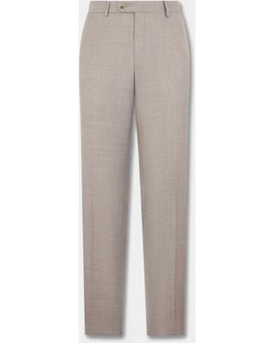 Brooks Brothers Virgin Wool Blend Comfort Trousers - Grey