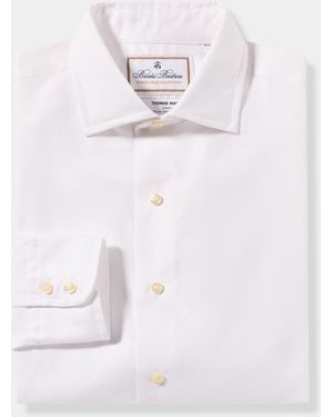 Brooks Brothers Thomas Mason Regular Fit Shirt With English Spread Collar - White