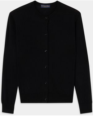 Brooks Brothers Merino Wool Cardigan - Black
