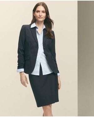 Brooks Brothers The Essentials Stretch Wool Jacket - Blue