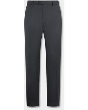 Brooks Brothers Flat Front Performance Twill Trousers - Grey