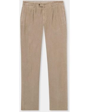 Brooks Brothers One-Pleat Cotton Corduroy Chino - Natural