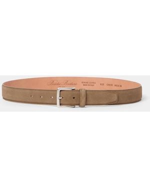 Brooks Brothers Suede Bovine Leather Belt - Grigio