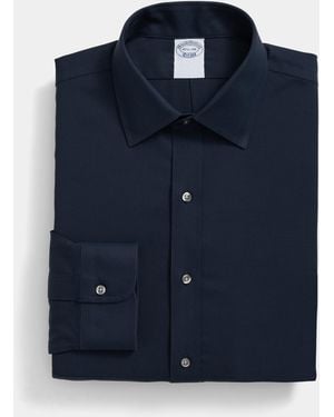 Brooks Brothers Slim Fit Non-Iron Performance Shirt With Ainsley Collar - Blue