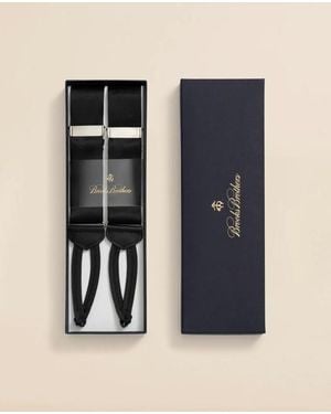 Brooks Brothers Big & Tall Formal Solid Suspenders Shoes - Blue
