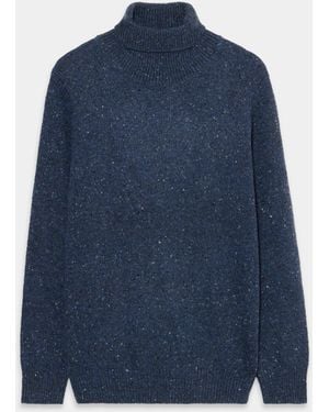 Brooks Brothers Donegal Wool Blend Turtleneck - Blue