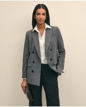 Brooks Brothers The Essentials Double-Breasted Peak Lapel Jacket - Blue