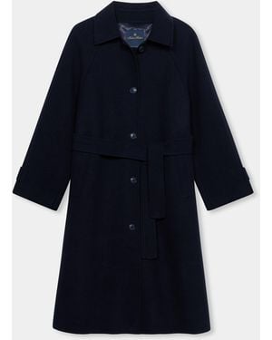 Brooks Brothers Wool Car Coat - Blue