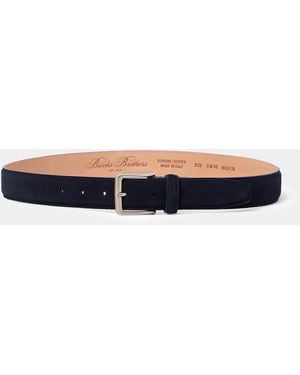 Brooks Brothers Suede Bovine Leather Belt - Bianco