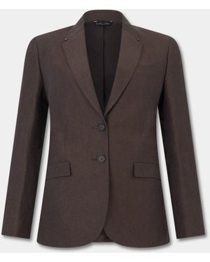 Brooks Brothers Cotton-Linen Blazer - Brown