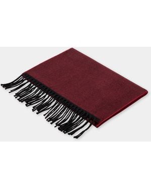 Brooks Brothers Chevron Wool Scarf - Red