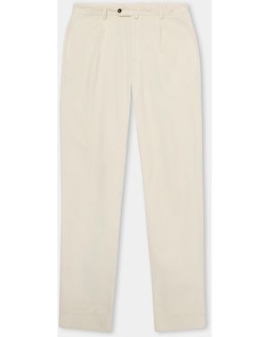 Brooks Brothers One-Pleat Cotton Corduroy Chino - Bianco