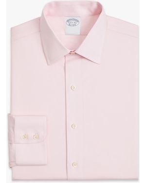 Brooks Brothers Camicia Rosa Pastello Slim Fit Non-iron In Cotone Stretch Con Collo Ainsley
