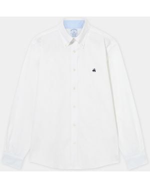Brooks Brothers Camisa Regular Fit Oxford Non-iron Con Cuello Button Down - Blanco