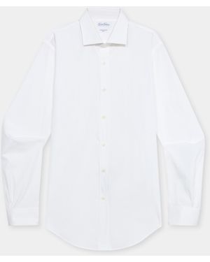 Brooks Brothers Camisa Slim Fit En Popelín Con Cuello London - Blanco
