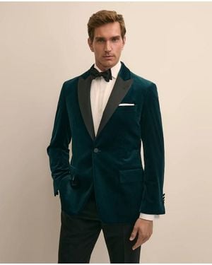 Brooks Brothers Classic Fit Cotton Velvet 1818 Dinner Jacket - Blue