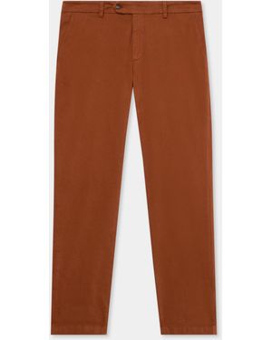 Brooks Brothers Regular Fit Microtwill Stretch Cotton Chino - Marrone