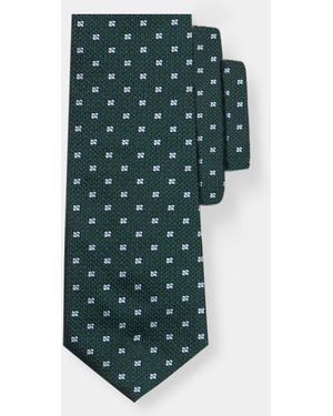 Brooks Brothers Micro Floral Silk Tie - Green