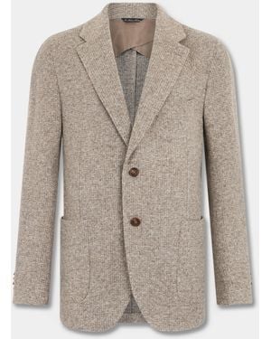 Brooks Brothers Pied De Poule Blazer - Natural