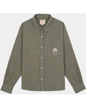 Brooks Brothers California Check Oxford Button Up Shirt - Green