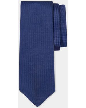 Brooks Brothers Hopsack Plain Silk Tie - Blue