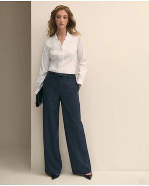 Brooks Brothers The Essentials Wide-Leg Pants - Blue
