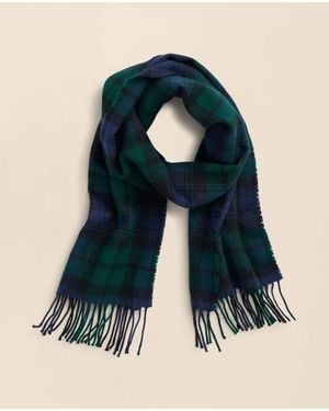 Brooks Brothers Lambswool Watch Tartan Scarf - Blue