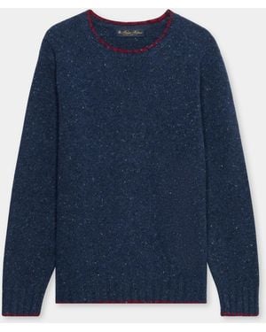 Brooks Brothers Donegal-Pullover Aus Alpaka-Mischung - Blau