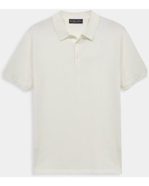Brooks Brothers Makò Cotton Knit Polo - White