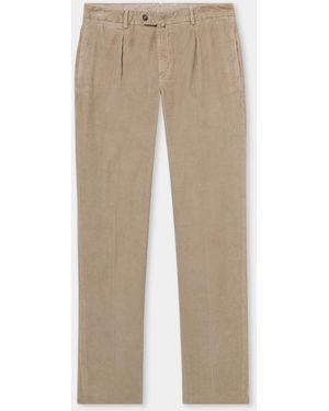 Brooks Brothers One-Pleat Cotton Corduroy Chino - Natural