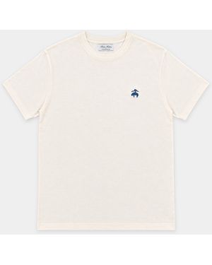 Brooks Brothers Printed Cotton T-Shirt - Natural