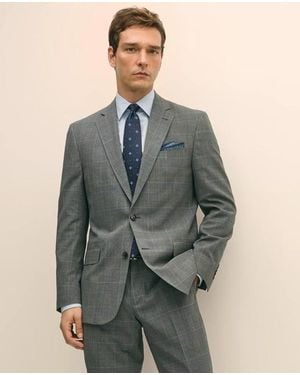 Brooks Brothers Explorer Collection Classic Fit Wool Check Suit Jacket - Gray