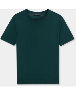 Brooks Brothers Relaxed Diamond Short Sleeve Jumper - Green