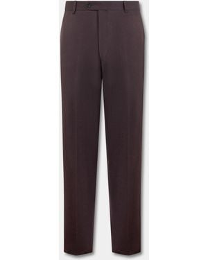 Brooks Brothers Virgin Wool Trousers - Purple