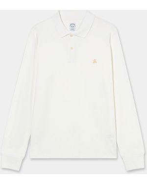 Brooks Brothers Supima Cotton Piqué Polo With Logo - White